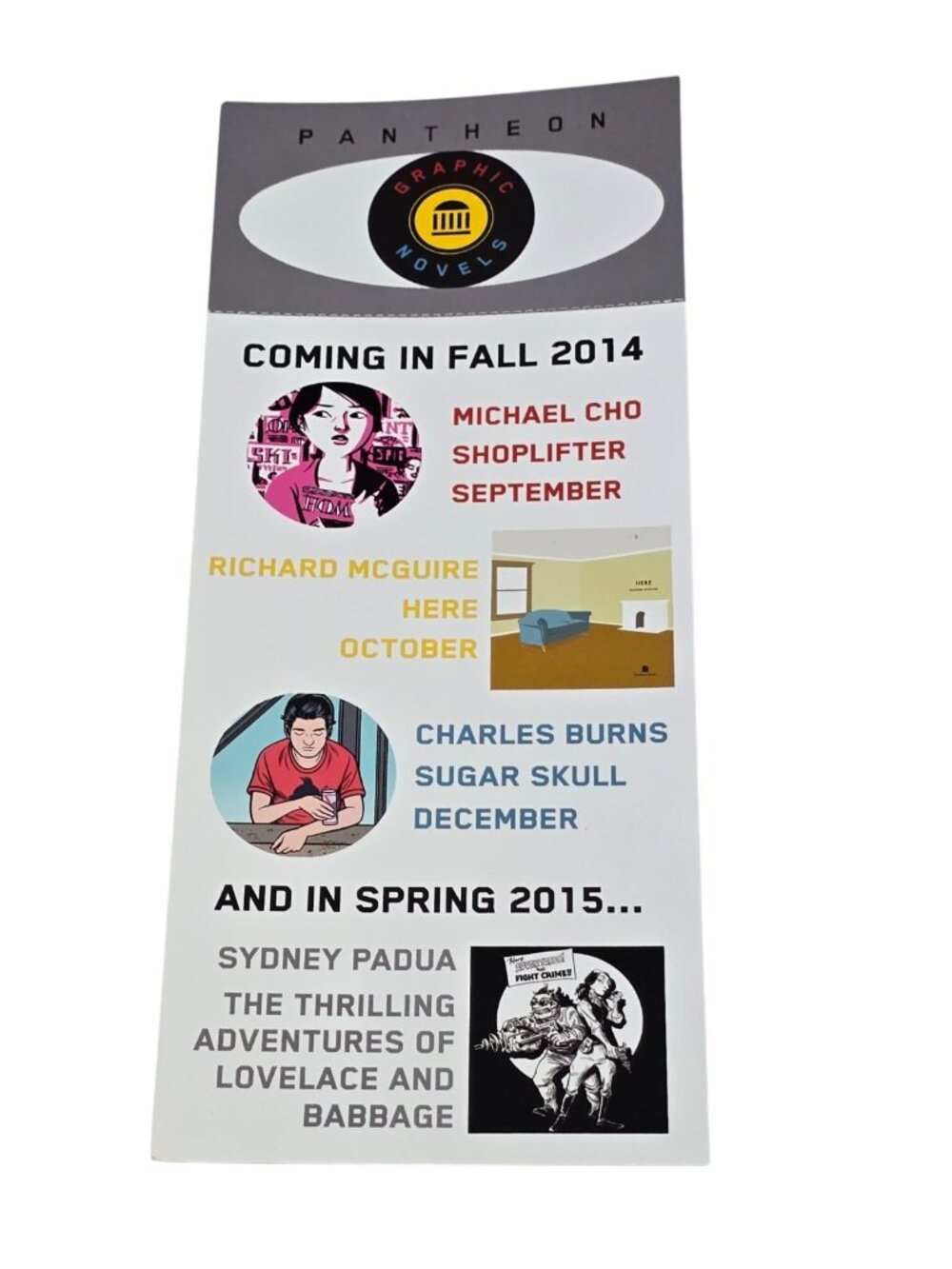 Pantheon Graphic Novels Advertising Card 2014 NYCC New York Comic Con Ephemera